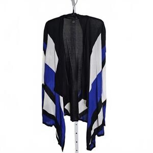 Women's Open Front Color Block Cardigan Sweater